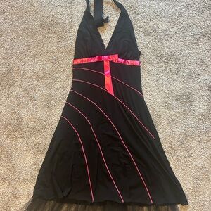 Love Black Dress with Pink Details